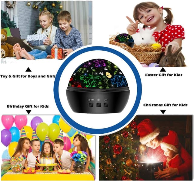 Detalle 2 de Dinosaur Night Light Toy 2-in-1 Projection