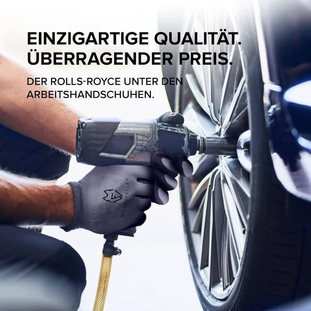 Detalle de WOLFSFELLER gants de travail homme en nitrile – Taille 10 (lot de 5 paires)