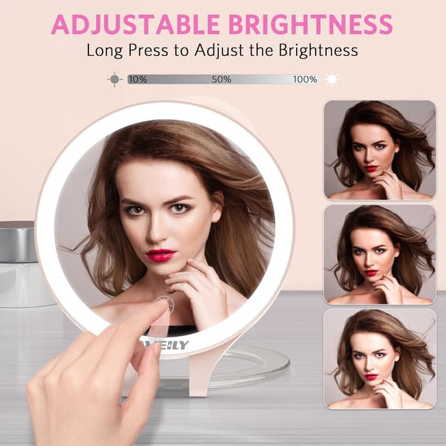 Thumbnail 2 de WEILY Specchio trucco 10x/1x ricaricabile con luci 💄