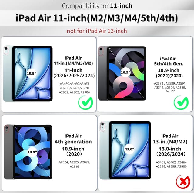 Detalle 2 de EasyAcc Hülle iPad Air 11 Zoll M3/M2 2025