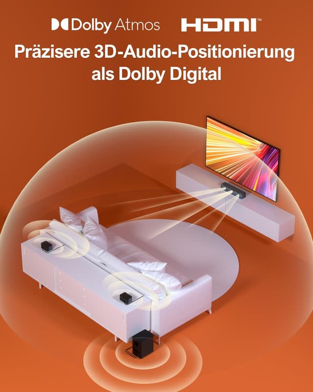 Detalle de ULTIMEA 5.1 Soundbar mit Subwoofer für TV