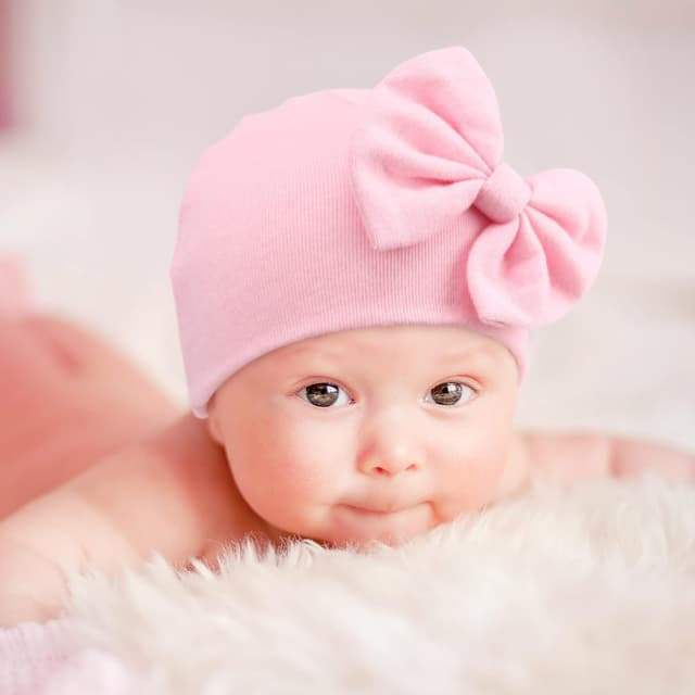 Detalle 2 de DRESHOW newborn hats & mittens set (cotton bow hospital hat and non-scratch gloves) for 0-6 months