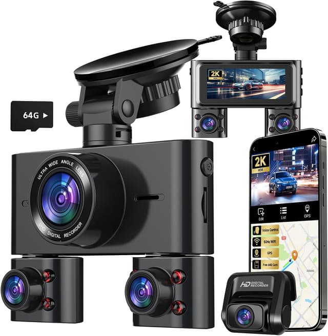 Detalle de HUPEJOS V7PLUS Dash Cam 360