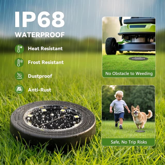 Detalle de NIBSHOOM 8 Luces Solares LED Exteriores 🌞 para Jardín y Terraza