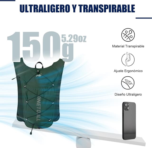 Thumbnail 2 de ONETOALL Chaleco Running Ligero 6L