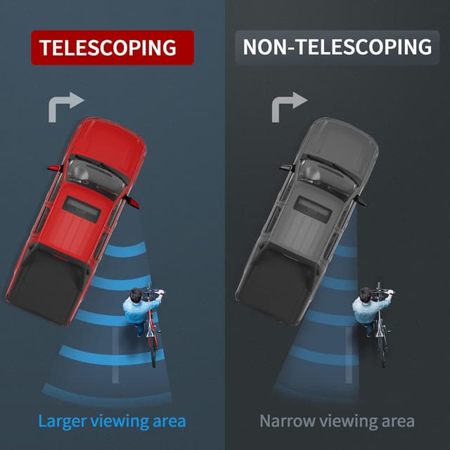 Thumbnail 6 de YITAMOTOR Towing Mirrors 16.5" Extendable