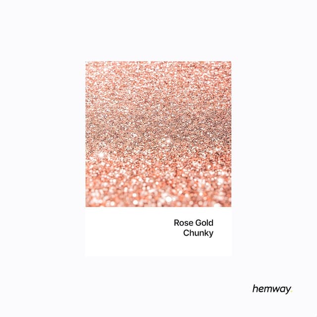 Thumbnail 1 de Hemway Ultra Sparkle Glitter Rose Gold 100g Chunky