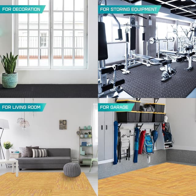 Thumbnail 4 de Yes4All Alfombrillas de Gimnasio EVA - Madera Roble Claro 🏋