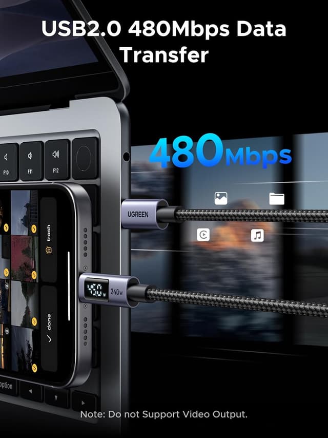 Thumbnail 6 de UGREEN 240W USB C to USB-C Cable 1M