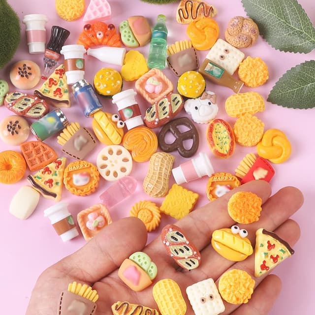 Detalle 2 de DULEFUN 100pcs Miniature Foods & Drink Bottles Toy Set for Dollhouse Pretend Play