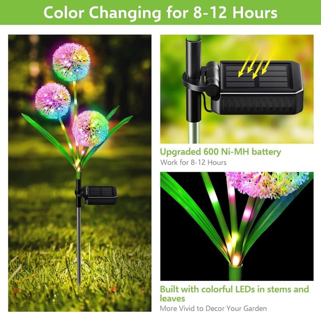 Thumbnail 2 de BONLION 4 Pack Solar Garden Lights — 36 LED 🌱