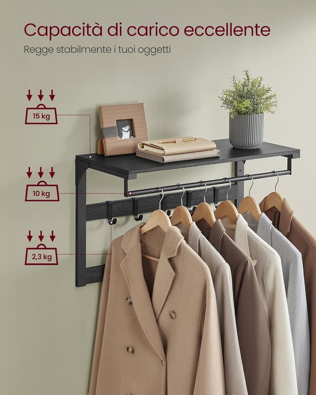 Thumbnail 4 de VASAGLE LCR101B04 Appendiabiti 3 in 1