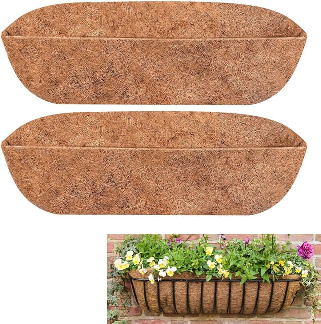 Imagen de 2PCS Trough Coco Replacement Liners for 24 Inch Round Window Box en OfertitasTOP