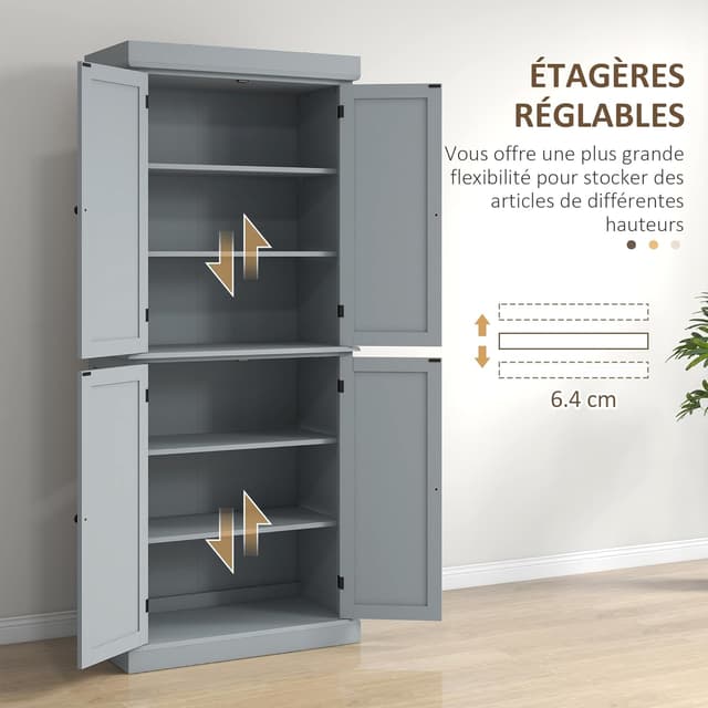 Thumbnail 4 de HOMCOM Armoire de Cuisine 76 x 40,5 x 184 cm