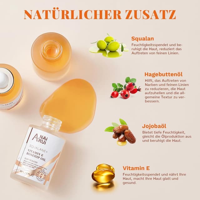 Detalle de Hagebuttenöl Bio 30 ml für Gesicht
