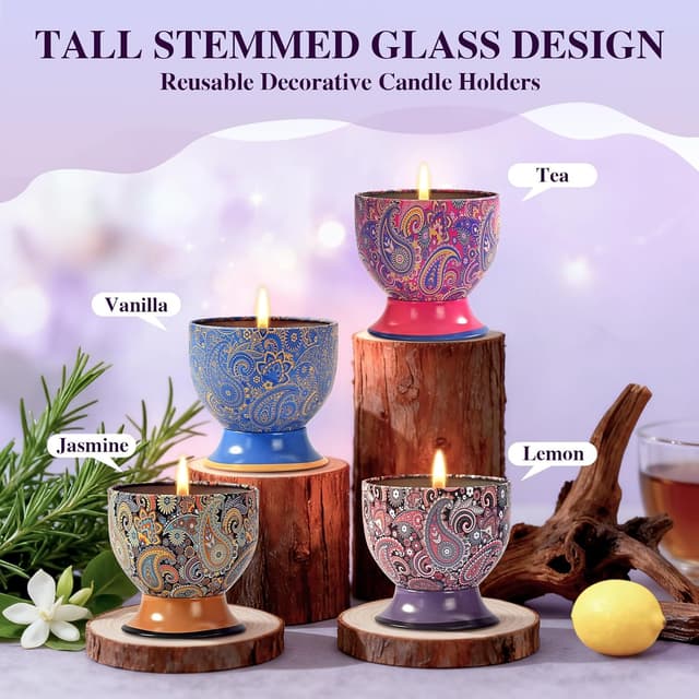 Detalle 2 de Set regalo 4 candele profumate Obisesio