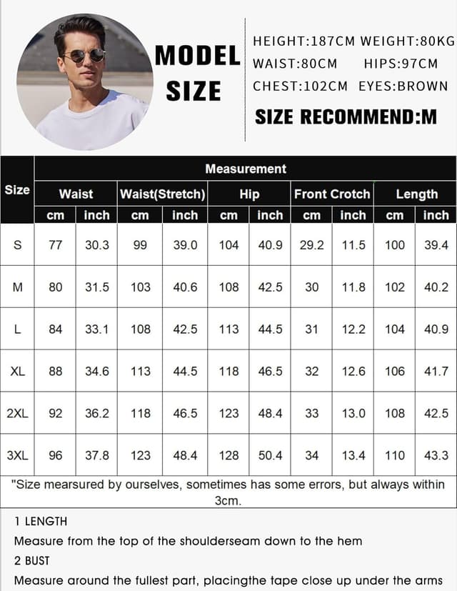 Thumbnail 5 de COOFANDY Pantaloni Cargo Casual Uomo