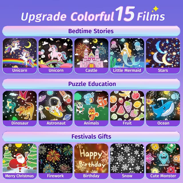 Detalle 2 de Baby Night Light Projector 9-in-1