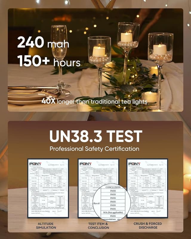 Thumbnail 3 de Homemory Tea Lights with Timer 12 Pack