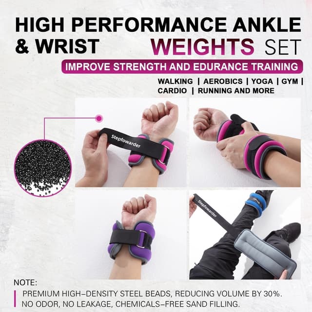 Thumbnail 2 de Stepfowarder Ankle Wrist Weights 0.3–1kg Pair