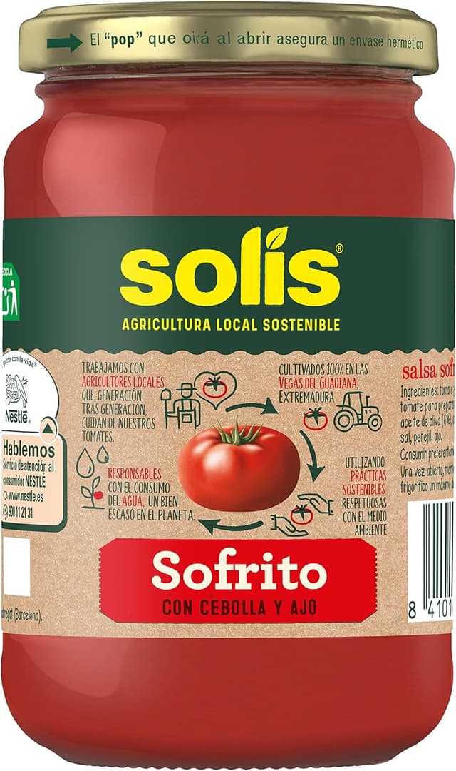 Thumbnail 3 de SOLIS Sofrito Casero en Frascos Cristal 🍅 Pack 12x340g Sin Gluten
