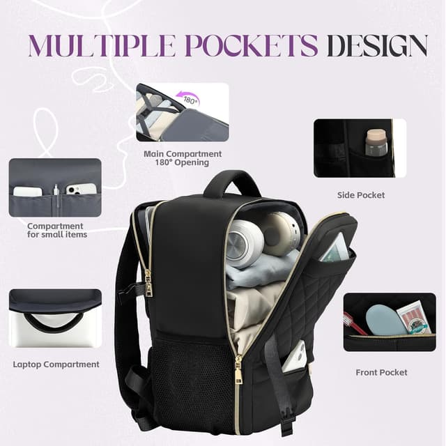 Detalle de Yankony Easyjet-approved underseat cabin bag 45x36x20cm (30L) with laptop compartment