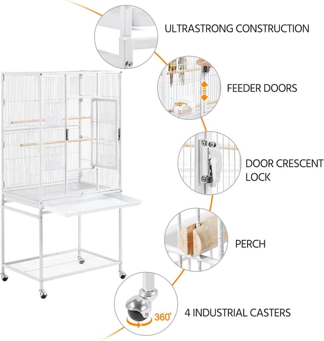 Thumbnail 4 de Yaheetech Gabbia per Pappagalli 62x43x136 cm 🐦