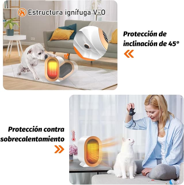 Thumbnail 4 de Calefactor cerámico 1200W de bajo consumo