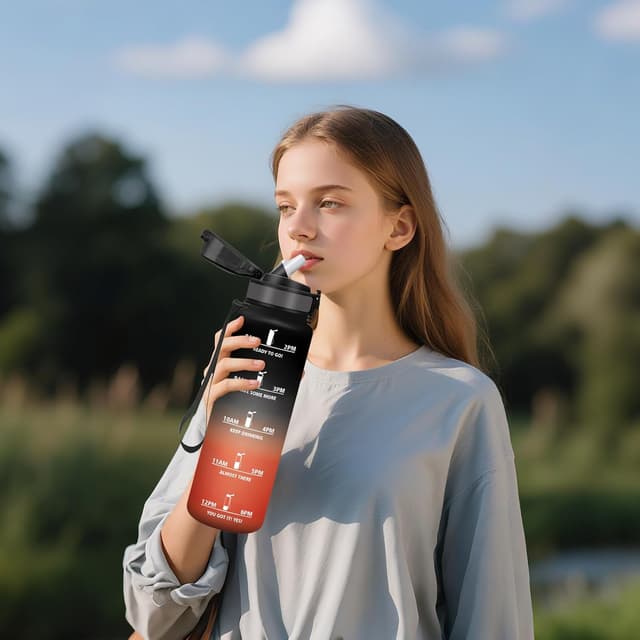 Detalle de Mulbijeo Borraccia 1 litro con cannuccia