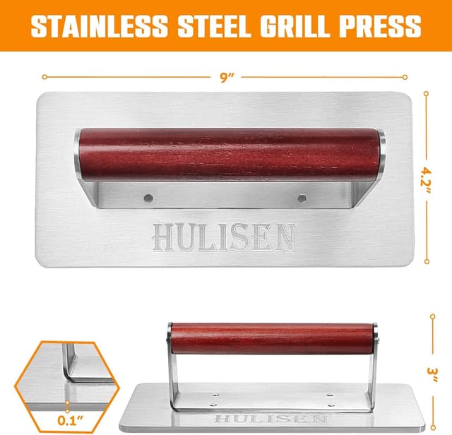 Detalle 2 de HULISEN burger press 9 inch heavy duty