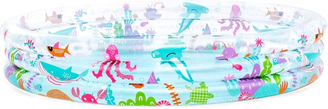 Detalle de Bestway pataugeoire gonflable pour enfants Trois Anneaux Deep Dive (183 x 183 x 33 cm) multicolore