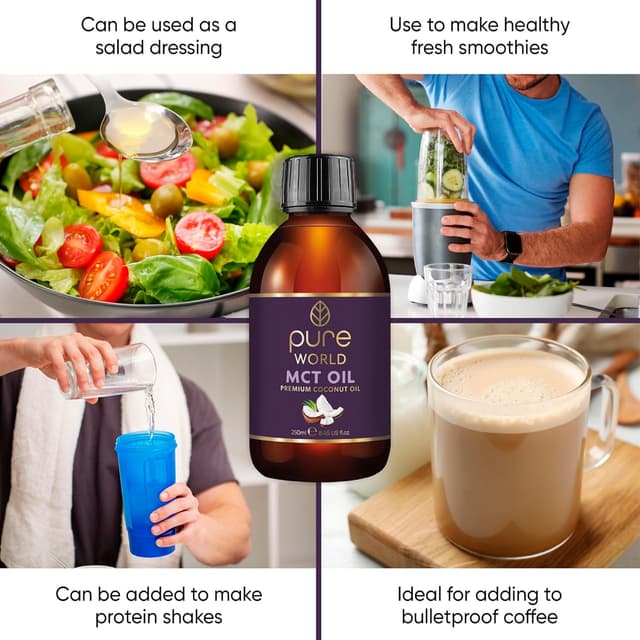 Thumbnail 2 de Pure World Natural MCT Coconut Oil 250ml 🫒