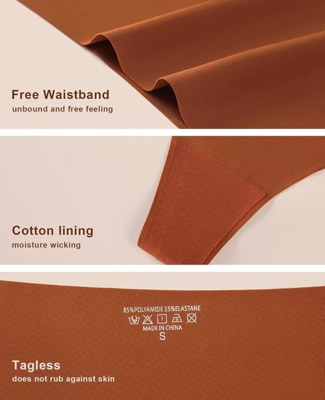 Detalle 2 de Oshkang Women's High-Waisted Thongs 6-Pack