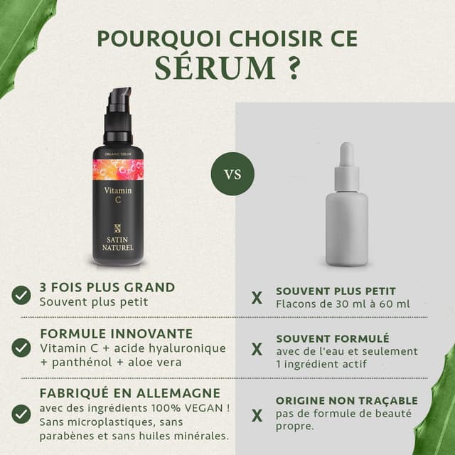 Thumbnail 6 de Satin Naturel Sérum Vitamine C Bio 100 ml – anti-taches visage, hydratant et repulpant à l’acide hyaluronique