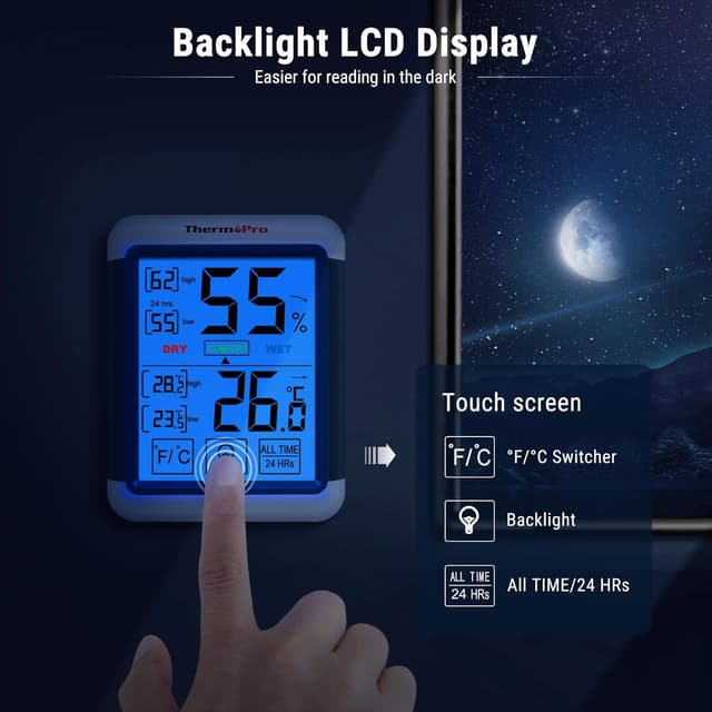 Thumbnail 4 de ThermoPro TP55 termometro igrometro 2 pezzi 🌡