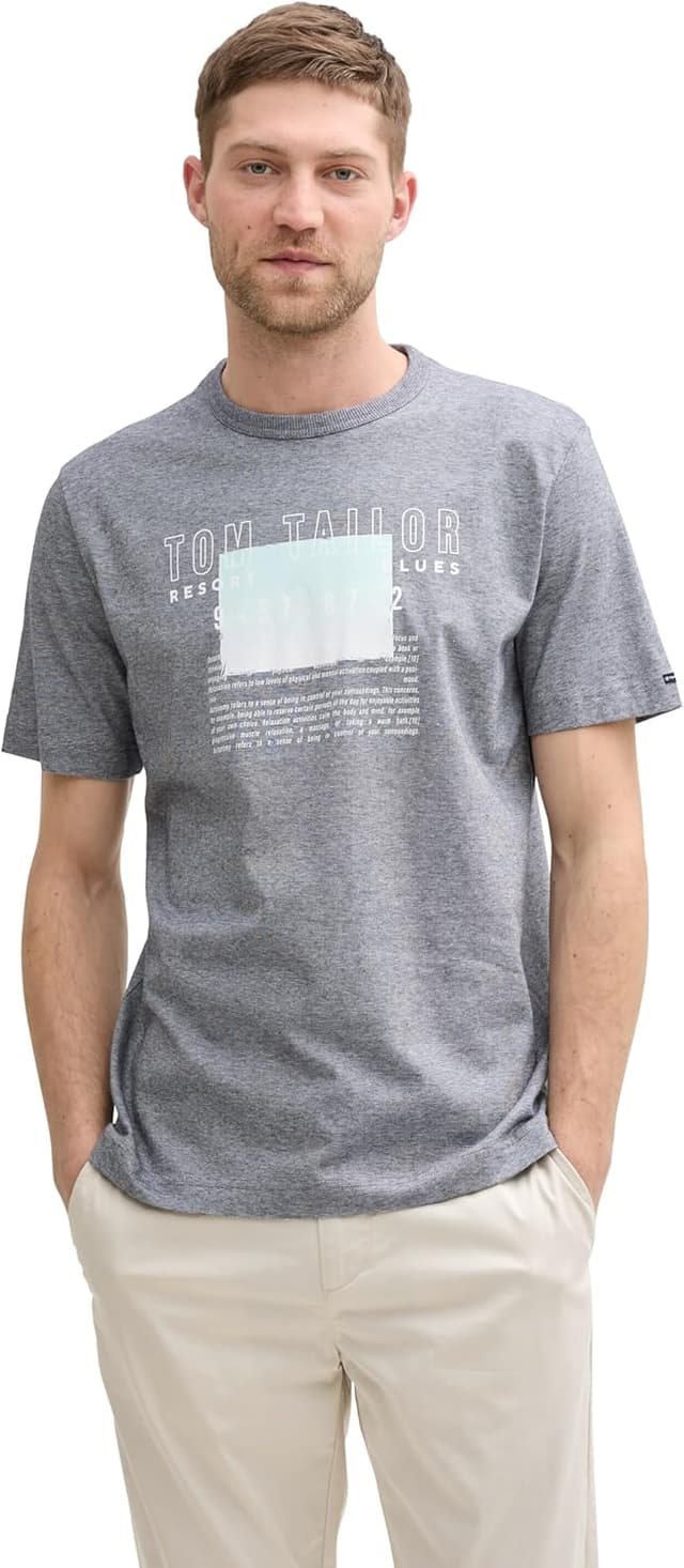 Detalle de TOM TAILOR 1045702 maglietta uomo a maniche lunghe