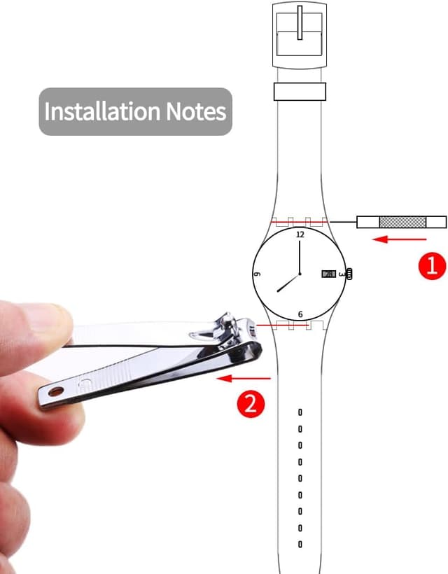 Detalle 2 de XBDSW 2er-Silikon Uhrenarmband-Set für Swatch (17/19/20 mm) – wasserdicht, mit Werkzeug