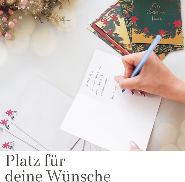 Detalle 1 de Weihnachtskarten Set A6 mit Umschlägen 14