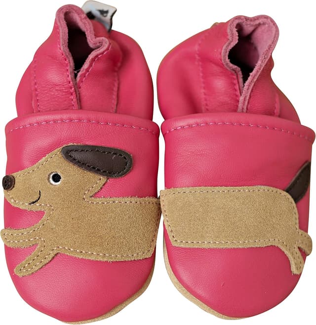 Detalle de ENGEL + PIRATEN Krabbelschuhe aus Rindnappaleder – Lauflernschuhe & Babyhausschuhe