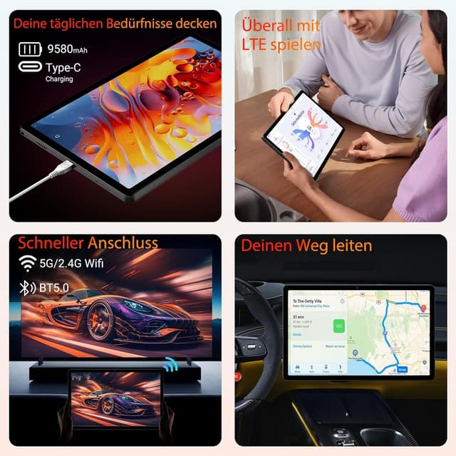 Detalle de MAXLEGEN Tablet 11 Zoll (2K FHD, 36GB RAM, 256GB/1TB microSD, 4G LTE Dual SIM) mit Android 15
