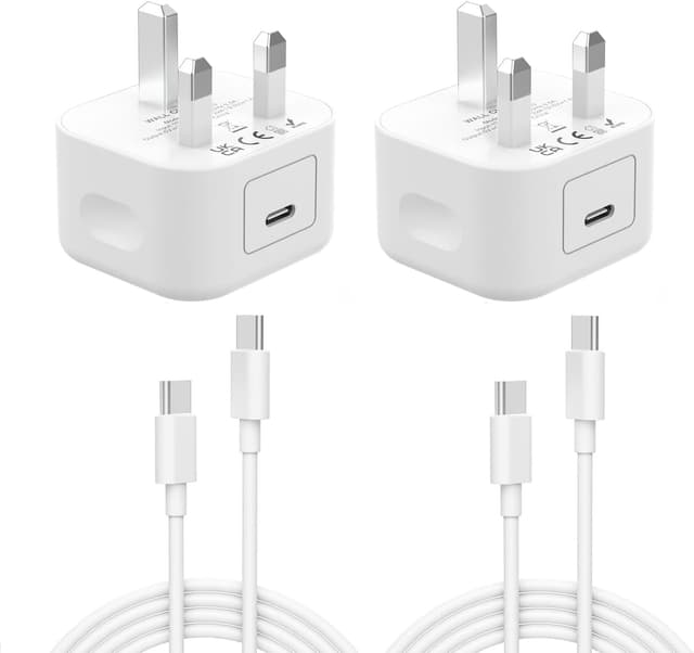 Detalle de Apple iPhone 15 20W fast charger 2-pack