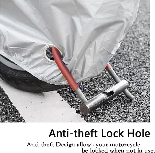 Detalle de MENKOW Motorcycle Cover with Lock-Holes (Oxford 210D) – 2XL up to 97 inch