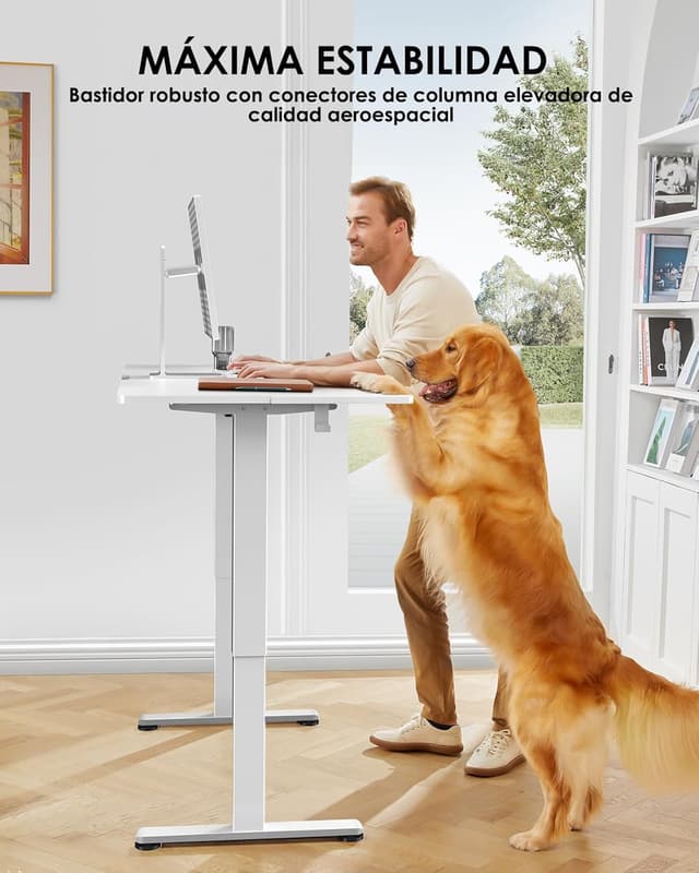 Detalle 2 de ErGear escritorio elevable 140x70 blanco