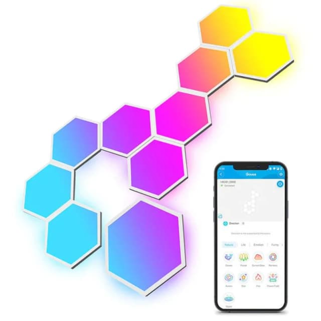 Imagen de Govee H6061 Glide Hexa Kit 10 paneles LED RGB 📺 en OfertitasTOP