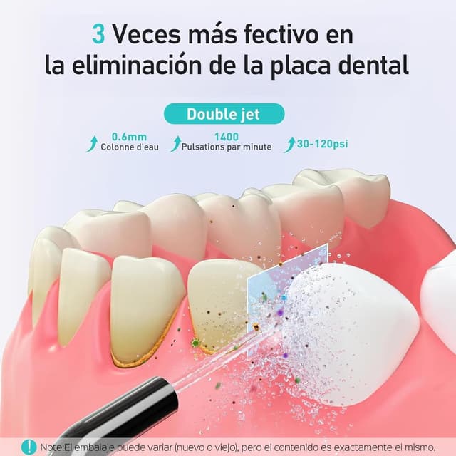 Thumbnail 1 de COSLUS Irrigador Bucal Portátil Flosser 🌊 Limpieza Efectiva en Viaje