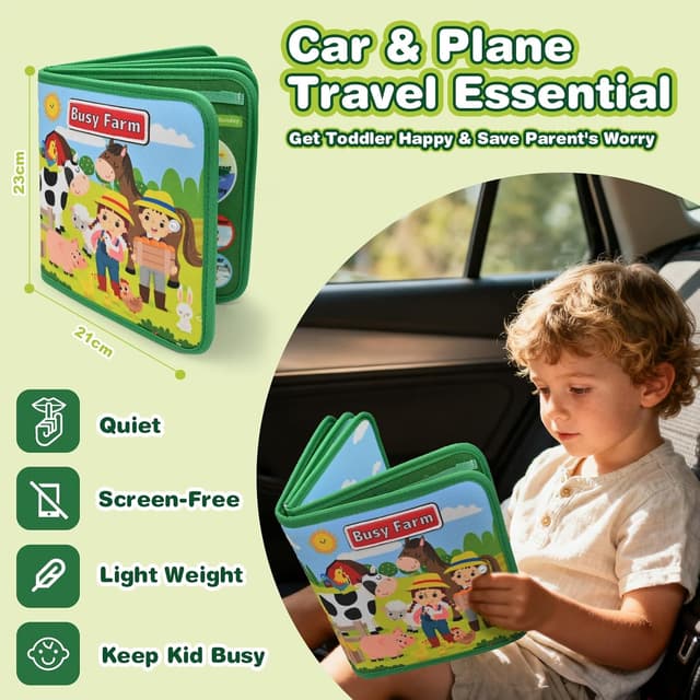 Thumbnail 5 de Montessori Animal Farm Busy Board for 1 Year Olds