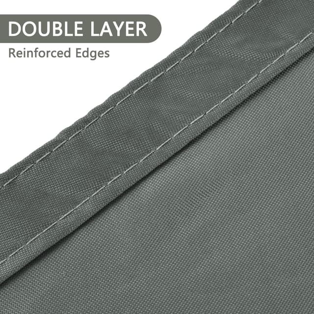 Detalle de OFFCUP Sun Shade Sail 3m x 4m Rectangle waterproof awning canopy (grey)