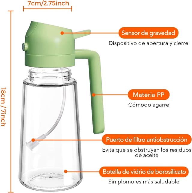 Thumbnail 7 de YARRAMATE Pulverizador de Aceite de Cocina 🌿 17 oz