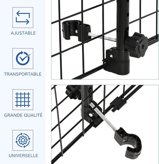 Detalle 2 de Grille de séparation voiture PawHut 91-152L
