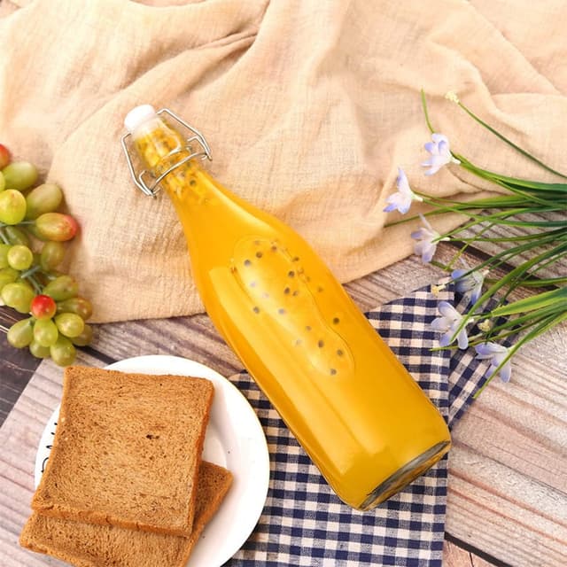 Thumbnail 6 de Danmu Art 6PCS Glass Bottles with Swing Top (1000ml) – airtight preserve bottles for home brewing and pantry storage